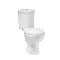 Pack WC à poser – Avec abattant à fermeture douce – Bouton de chasse d'eau chromé – Belstone
