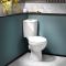 Pack WC à poser – Avec abattant à fermeture douce – Bouton de chasse d'eau chromé – Belstone