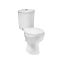 Pack WC à poser – Avec abattant à fermeture douce – Bouton de chasse d'eau noir – Belstone