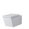 Cuvette WC suspendu moderne – Blanc - Halwell