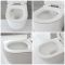 Cuvette WC suspendue ronde moderne – Sans bride – Blanc - Otterton