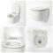 Cuvette WC suspendue ronde moderne – Sans bride – Blanc - Otterton