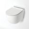 Cuvette WC suspendue ronde moderne – Sans bride – Blanc - Otterton