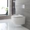 Cuvette WC suspendue ronde moderne – Sans bride – Blanc - Otterton