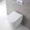 Cuvette WC suspendu moderne – Sans bride – Blanc - Ashbury