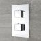 Kit de douche thermostatique avec inverseur, pommeau et douchette – Chromé – 2 fonctions - Kubix