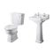Ensemble Baignoire Ilot Pieds Noirs Lavabo WC & Robinetterie Carlton