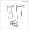 Lavabo totem moderne – Blanc – 85 cm x 50 cm – Covelly