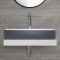 Vasque à poser rectangulaire - Gris pierre – 60 cm x 34 cm - Witton