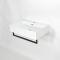 Vasque suspendue rectangulaire – Blanc – 60,5 cm x 43 cm – Porte-serviettes noir – Sandford