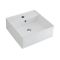 Vasque à poser – Avec mitigeur monotrou – Blanc – 41 cm x 41 cm – Halwell