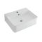 Vasque suspendue moderne – Blanc – 52 cm x 42 cm (1 trou) - Exton