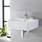 Vasque suspendue moderne – Blanc – 52 cm x 42 cm (1 trou) - Exton