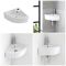 Lave-mains d'angle - Suspendu - 46 cm x 32 cm - Belstone