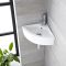 Lave-mains d'angle - Suspendu - 46 cm x 32 cm - Belstone