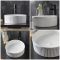 Vasque ronde aux bords cannelés – Blanc – 37 cm – Non pré-percée – Florence