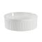 Vasque ronde aux bords cannelés – Blanc – 37 cm – Non pré-percée – Florence