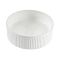 Vasque ronde aux bords cannelés – Blanc – 37 cm – Non pré-percée – Florence
