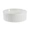 Vasque ronde aux bords cannelés – Blanc – 37 cm – Non pré-percée – Florence