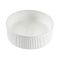 Vasque ronde aux bords cannelés – Blanc – 37 cm – Non pré-percée – Florence