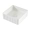 Vasque carrée aux bords cannelés – Blanc – 38 cm – Non pré-percée – Florence