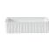 Vasque rectangulaire aux bords cannelés – Blanc – 50 cm x 34 cm – Non pré-percée – Florence