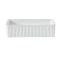 Vasque rectangulaire aux bords cannelés – Blanc – 50 cm x 34 cm – Non pré-percée – Florence