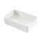 Vasque rectangulaire aux bords cannelés – Blanc – 50 cm x 34 cm – Non pré-percée – Florence