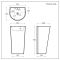 Lavabo totem - 53,5 cm x 48 cm (1 trou) - Axton