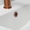 Vasque blanche suspendue – Choix de tailles et de finitions de bague de trop-plein – Halwell