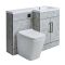 Meuble WC Milton et lavabo - 110,5 cm - Choix de finitions et de poignées - Option gauche ou droite - Cluo