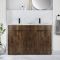 Meuble double vasque – 121 cm - Choix de finitions et de poignées – Cluo