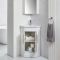 Meuble lavabo d’angle – 58 cm – Avec lavabo – Choix de finitions et de poignées – Cluo