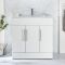 Meuble lavabo – 80 cm -  Avec lavabo - Choix de finitions et de poignées – Cluo