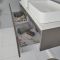 Meuble sous vasque - 120 cm - Gris & Blanc - Avec vasques - Newington