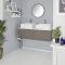 Meuble sous vasque - 120 cm - Gris & Blanc - Avec vasques - Newington