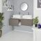 Meuble sous vasque - 120 cm - Gris & Blanc - Avec vasques - Newington