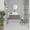 Meuble pour vasque à poser Gris & Blanc 80cm Newington