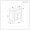 Meuble salle de bains - Avec lavabo – 60 cm – Choix de finitions et poignées – Warwick