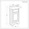 Meuble lave mains rétro – 40 cm – Avec lavabo - Choix de finitions, de lavabos et de poignées - Thornton