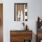 Miroir – Effet chêne foncé – 70 cm x 50 cm - Hoxton