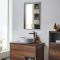 Miroir – Effet chêne foncé – 70 cm x 50 cm - Hoxton