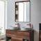 Miroir – Effet chêne foncé – 100 cm x 75 cm - Hoxton
