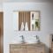 Miroir – Effet chêne clair – 100 cm x 75 cm - Hoxton