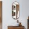 Miroir mural ovale – Cuivre satiné – 100 cm x 40 cm - Gianna