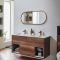 Miroir mural ovale – Cuivre satiné – 100 cm x 40 cm - Gianna