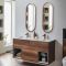 Miroir mural ovale – Cuivre satiné – 100 cm x 40 cm - Gianna
