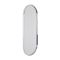 Miroir mural ovale – Chromé – 100 cm x 40 cm - Gianna