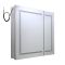 Armoire de salle de bain avec miroir et LED - 75 cm x 90 cm - Athos