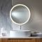 Miroir à LED - Rond - Chrome - 60 cm x 60 cm - Camila